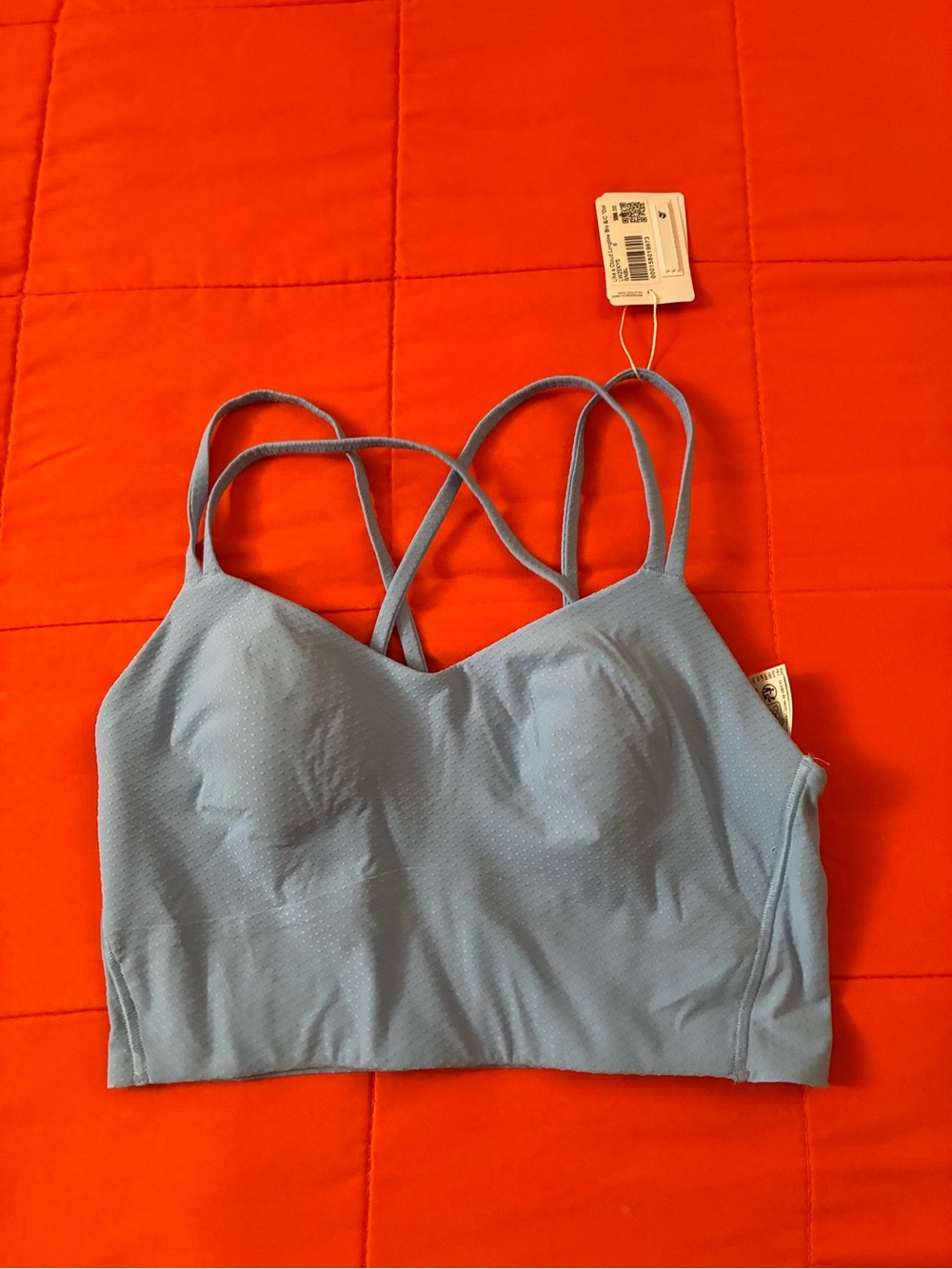 Lululemon sports Bra Womens 6 Blue Running & Gym Athletic Sportswear Casual